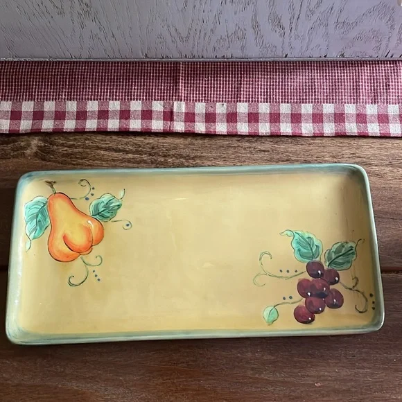 Golden Harvest Mugs (2) and Small Ceramic Tray - Picture 2 of 9